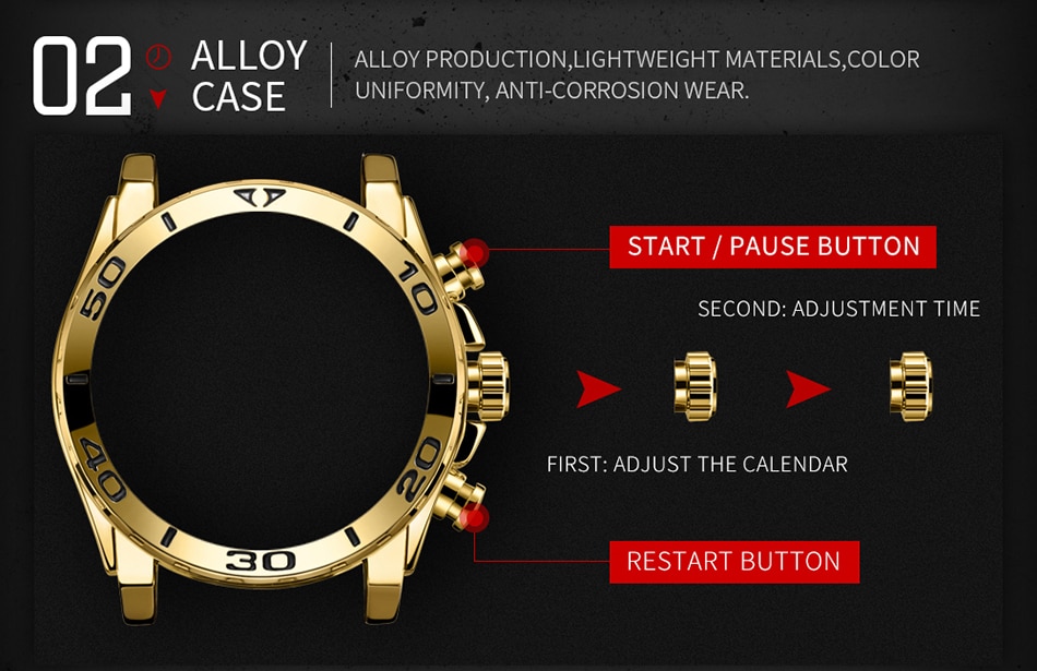 2021 MEGIR Chronograph Mens Watches Top Brand Luxury Golden Men's Quartz Watch Leather Waterproof Military Sport Watch Men Reloj