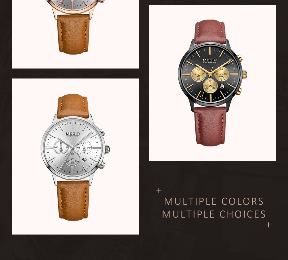 MEGIR Brand Luxury Women Watches Fashion Quartz Ladies Watch Sport Relogio Feminino Clock Wristwatch for Lovers Girl Friend 2011