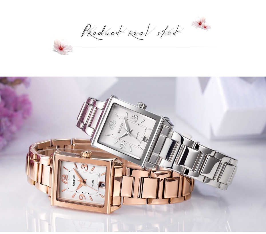 MEGIR Ladies Watches Rose Gold Luxury Women Bracelet Watch for Lovers Fashion Girl Quartz Wristwatch Clock Relogio Feminino 1079