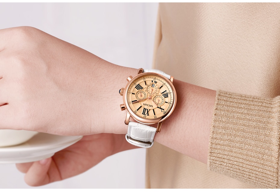 MEGIR Fashion Women Bracelet Watches Top Brand Luxury Ladies Quartz Watch Clock for Lovers Relogio Feminino Sport Wristwatches