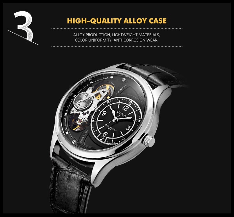MEGIR Men Analog Quartz Watch Luxury Fashion Brand Leather Waterproof Man Watch Clock Men Erkek Kol Saati Relogio Masculino 2021