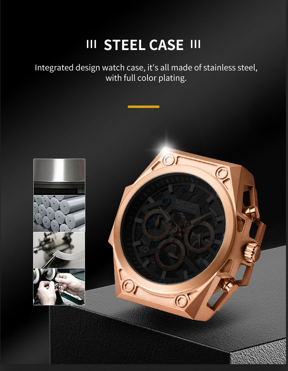stainless Steel Watch Waterproof