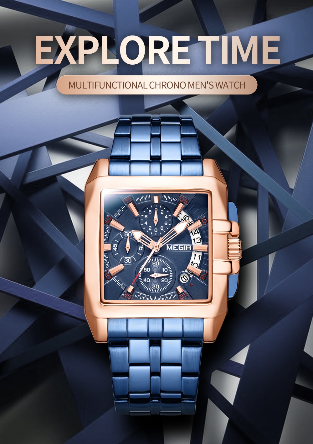 MEGIR Men's Stainless Steel Watch