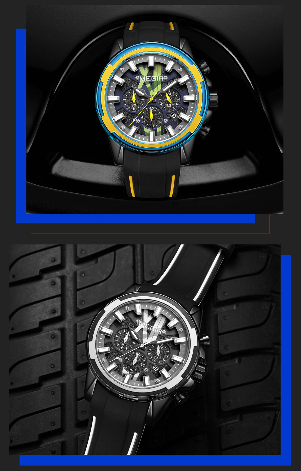 Quartz Watches Men Silicone Strap